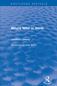 صورة الغلاف: Who's Who in Verdi 1st edition 9781138736627