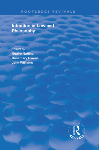 Cover image: Intention in Law and Philosophy 1st edition 9781138734654