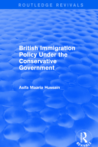 Imagen de portada: Revival: British Immigration Policy Under the Conservative Government (2001) 1st edition 9781138734487