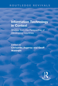 Imagen de portada: Information Technology in Context 1st edition 9781138733183