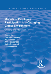 Titelbild: Models of Employee Participation in a Changing Global Environment 1st edition 9781138730830