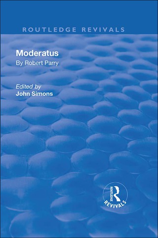 Imagen de portada: Moderatus 1st edition 9781138727427
