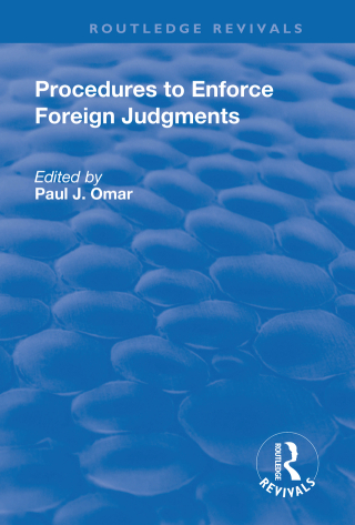 Cover image: Procedures to Enforce Foreign Judgments 1st edition 9781138727137