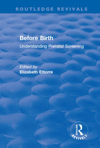 Cover image: Before Birth 1st edition 9781138726260