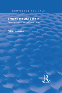 表紙画像: Bringing the Law Back In 1st edition 9781138725430