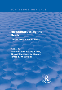 Imagen de portada: Re-Constructing the Book 1st edition 9781138725003