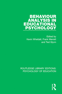 Imagen de portada: Behaviour Analysis in Educational Psychology 1st edition 9781138724068