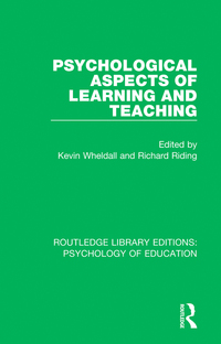 Cover image: Psychological Aspects of Learning and Teaching 1st edition 9781138723580