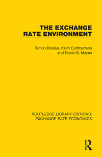 Imagen de portada: The Exchange Rate Environment 1st edition 9781138723023