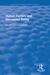 Cover image: Human Factors and Aerospace Safety 1st edition 9781138719903