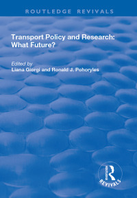 Imagen de portada: Transport Policy and Research 1st edition 9781138717107