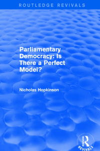 Cover image: Parliamentary Democracy 1st edition 9781138716940
