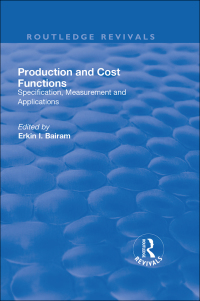 Imagen de portada: Production and Cost Functions 1st edition 9781138716292