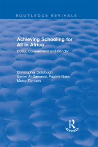 Cover image: Revival: Achieving Schooling for All in Africa (2003) 1st edition 9781138709423