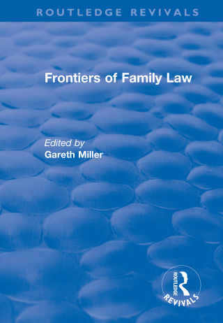 Cover image: Frontiers of Family Law 1st edition 9781138710535