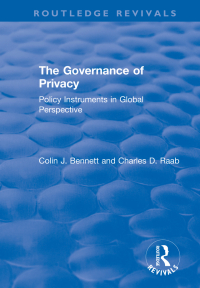 Imagen de portada: The Governance of Privacy 1st edition 9781315199269