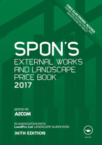 Imagen de portada: Spon's External Works and Landscape Price Book 2017 1st edition 9781498786157