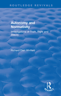 Imagen de portada: Autonomy and Normativity 1st edition 9781138706811