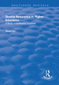 Cover image: Quality Assurance in Higher Education: A Study of Developing Countries 1st edition 9781138635685