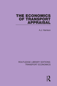 Cover image: The Economics of Transport Appraisal 1st edition 9781138638013