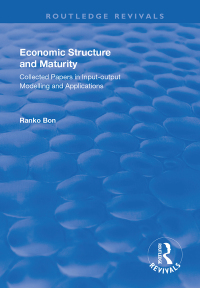 صورة الغلاف: Economic Structure and Maturity 1st edition 9781138637269