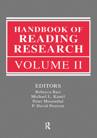 Imagen de portada: Handbook of Reading Research, Volume II 1st edition 9781138834262