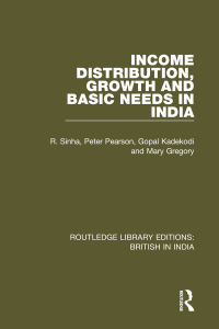 صورة الغلاف: Income Distribution, Growth and Basic Needs in India 1st edition 9781138291164