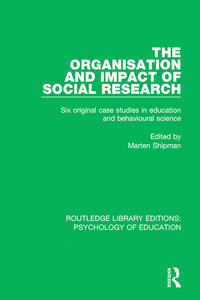 Immagine di copertina: The Organisation and Impact of Social Research 1st edition 9781138632943