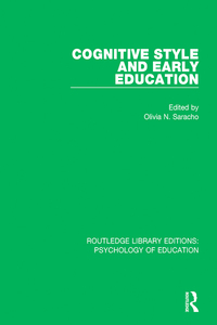 Titelbild: Cognitive Style in Early Education 1st edition 9781138630000