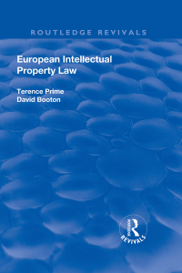 表紙画像: European Intellectual Property Law 1st edition 9781138634060