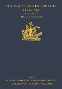 Imagen de portada: The Malaspina Expedition 1789-1794 / ... / Volume III / Manila to Cadiz 1st edition 9780904180848