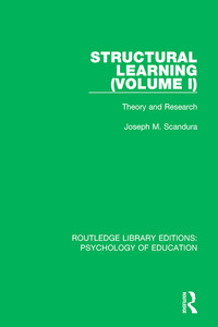 Cover image: Structural Learning (Volume 1) 1st edition 9780415791458