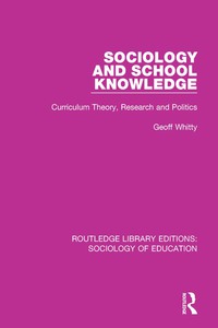 صورة الغلاف: Sociology and School Knowledge 1st edition 9780415789516