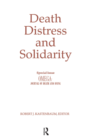 Imagen de portada: Death, Distress, and Solidarity 1st edition 9780895031150