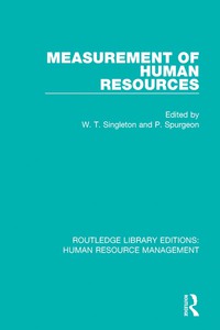 Imagen de portada: Measurement of Human Resources 1st edition 9780415786010