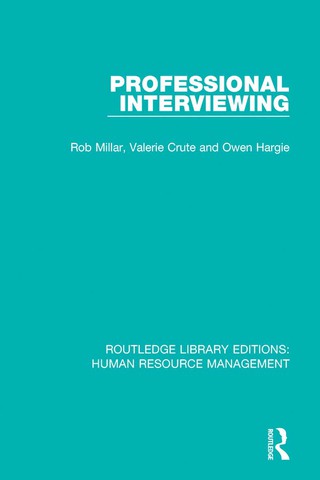 Imagen de portada: Professional Interviewing 1st edition 9780415391894