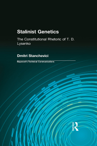 Cover image: Stalinist Genetics 1st edition 9780895034021