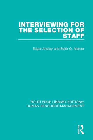 Immagine di copertina: Interviewing for the Selection of Staff 1st edition 9781138293618