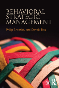 Cover image: Behavioral Strategic Management 1st edition 9781138292352