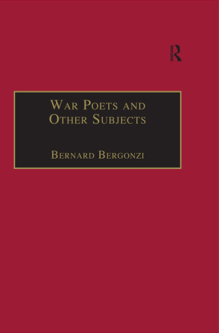 صورة الغلاف: War Poets and Other Subjects 1st edition 9780754600367