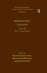 Imagen de portada: Volume 15, Tome III: Kierkegaard's Concepts 1st edition 9781472434326