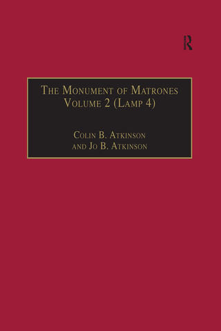 Imagen de portada: The Monument of Matrones Volume 2 (Lamp 4) 1st edition 9780754631101