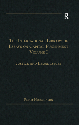 Cover image: The International Library of Essays on Capital Punishment, Volume 1 1st edition 9781138379909
