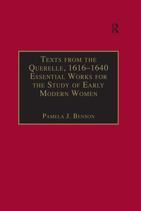 表紙画像: Texts from the Querelle, 1616–1640 1st edition 9780754631149