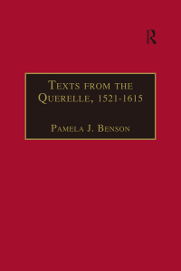 Imagen de portada: Texts from the Querelle, 1521–1615 1st edition 9781138378728