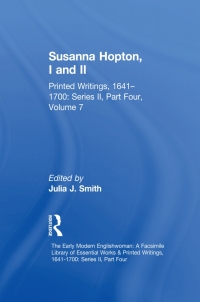 Cover image: Susanna Hopton, I and II 1st edition 9780754663201