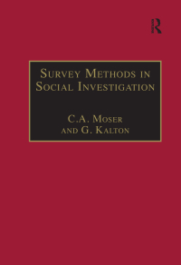 صورة الغلاف: Survey Methods in Social Investigation 1st edition 9781855214729