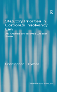 Imagen de portada: Statutory Priorities in Corporate Insolvency Law 1st edition 9781138275034