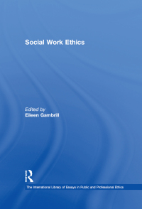 Imagen de portada: Social Work Ethics 1st edition 9780754624387