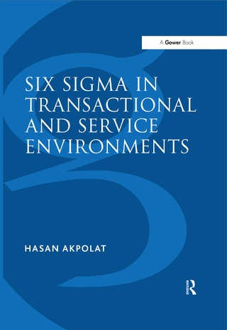 Cover image: Six Sigma in Transactional and Service Environments 1st edition 9781138255784